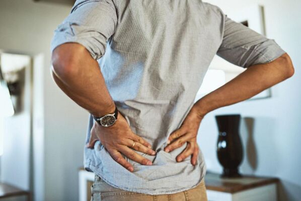 Lows pain with the curvature of the spine