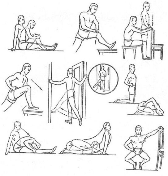 Gymnastics for the arthrosis of the knee joint