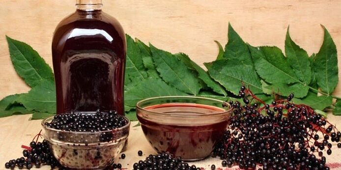 Elderberry tincture for the treatment of cervical osteochondrosis